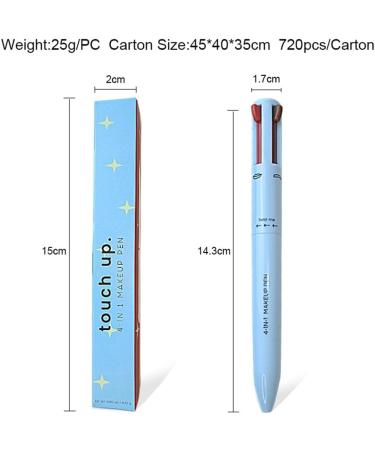 Fupeen 4-In-1 Makeup Pen -Up Pen Makeup Eyebrow Pencil 4 Colors Multi- Makeup Pen 01 - Buy Online on GoSupps.com