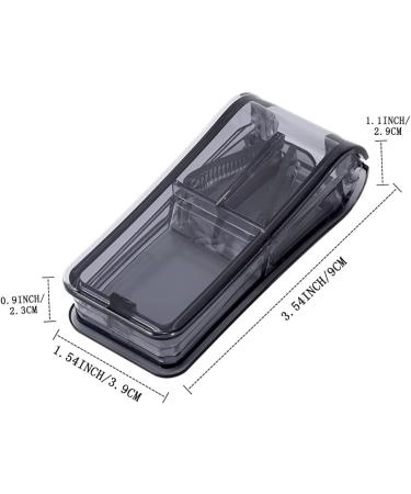 Pill Tablet Cutter for Small or Large Pills - Sharp Blade, Pill Splitter & Storage Compartment (Black) - Buy Online on GoSupps.com