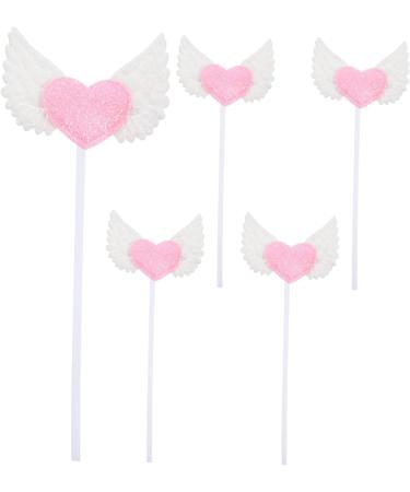 ibasenice Cake Picks 10 Pcs Love Plug-in Fruit Drinks 50 and Fabulous Birthday Decorations Bridal Shower Heart Decor Engagement Dessert Topper Fruit Cakes Birthday Cake Bride Cloth Wing - Buy Online on GoSupps.com