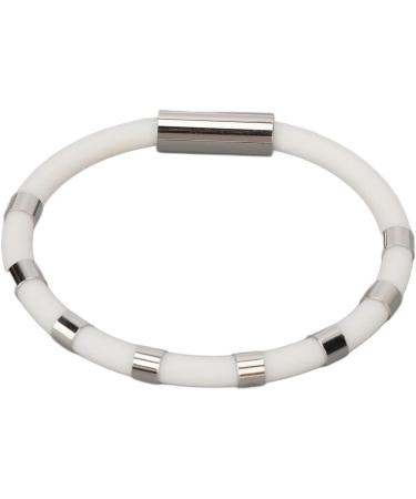 Buy Antistatic Bracelet - Silicone 8 Loops | Eliminate Static Improve Sleep & Reduce Inflammation - Ideal White - Buy Online on GoSupps.com