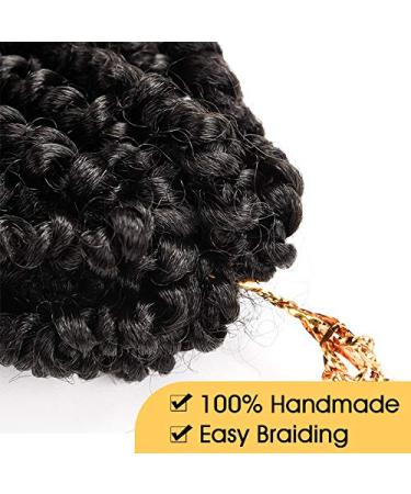 Silike 6 Packs Passion Twist Crochet Hair for Black Women â€“ 18 Inch Pre-Twisted Braiding Hair (1B) - Buy Online on GoSupps.com