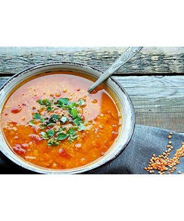 Organic Red Split Lentils 3lb - Non-GMO Masoor Dal, Vegan & Kosher - High Fiber & Protein, No Soaking - Ideal for Soups, Dhal & Curries - Buy Online on GoSupps.com