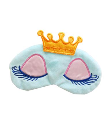 Cute Sleeping Beauty Cartoon Eye Mask & Blindfold for Kid's Sweet Dreams Blue