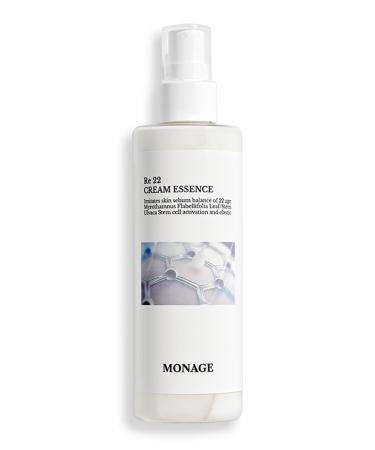 MONAGE Re 22 Cream Essence Korean Skin Care All-in-One Hydrating Spray with Resurrection Plant & Sea Lettuce Stem Cells for Youthful Balanced Skin Relaxing Gifts 150ml / 5.07 fl. oz