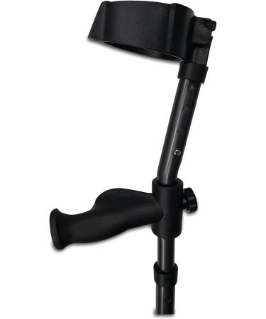 In-Motion Spring Assist Forearm Crutches, Tall Size (5'3 - 6'8), Charcoal - Ergonomic Handles, Articulating Tips - Buy Online on GoSupps.com
