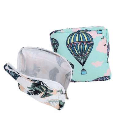 Marmerdo Pad 2 piece pads bag accessories first teenager girl zip pad coins feminine decorative household reusable period bag sanitary with for women's bags wallet colored 01 13x13x2cm