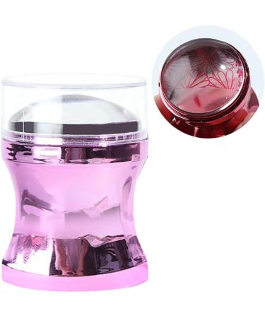 Nail Art Stamper 1Pcs Metal Handle Nail Art Stamper Clear Silicone Heads Nail Stamping DIY Soft Nail Art Stamping Template Nail Art Print Tool Accessories for Personal or Salon Use(Purple) - Buy Online on GoSupps.com