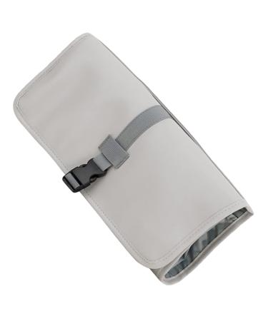 Healeved Multifunctional Storage Bag Organizer Bags for Travel Folding Comb Men Hair Blow Dryer Grey Leather