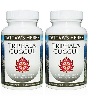 Tattva's Herbs Triphala Guggul - Non GMO Holistic Extract - Digestive Support - 240 Vcaps Herbal Supplement 4 Month Supply from
