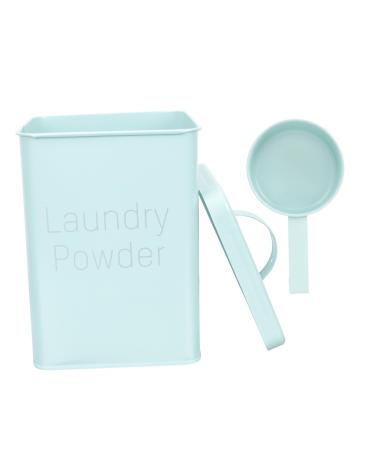 HAPINARY 1 Set Washing Storage Bucket Bucket with Scoop Iron Storage Bucket Condensate Beads Bucket Laundry Room Organization Washing Bucket Laundry Room Bucket 23X15.5CM Sky-blue