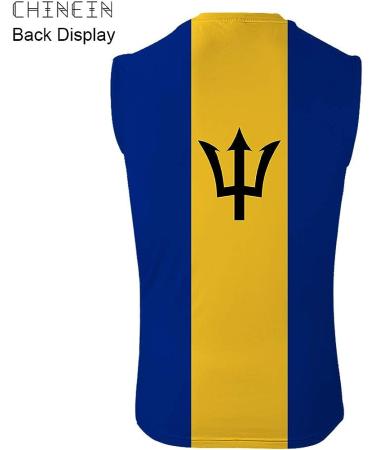 Trident Barbados Flag Mens Basic Solid Tank Top - Small White - Buy Online on GoSupps.com