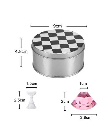 Kalolary Nail Art Display Stand Set - Pink Magnetic Holder for Fingernail Tips, Crystal Chessboard Design for DIY Training Practice - Nail Art Holder Stand - Buy Online on GoSupps.com