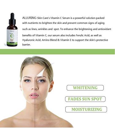 Vitamin C Facial Serum with Hyaluronic Acid & Vitamin E - Anti-Aging Acne Treatment Reduces Dark Circles & Fades Hyperpigmentation - Buy Online on GoSupps.com