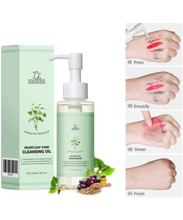 Heartleaf Pore Control Cleansing Oil 100ml Korean Cleansing Oil to Reduce Blackheads Remove Makeup with Olive Grape Seed and Avocado Oils - Buy Online on GoSupps.com