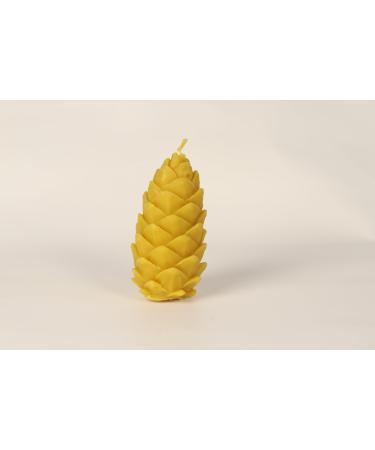 Natural Beeswax Pine Cone Candle - Handmade Pure Beeswax 10cm Size 3cm Diameter ECOWOODDECOR (Pine)