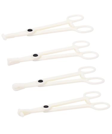 4PCS Disposable Piercing Clamps Set  Septum Clamps Piercing Forceps Piercing Clamps for Belly Navel Ear Piercing Septum Nipple Labret Eyebrow Tongue Nose Piercing style-4