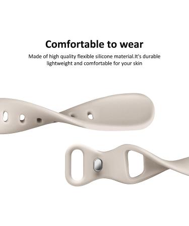 Ultra Thin Silicone Sport Band for Apple Watch 38/40/41mm - #A Starlight | Compatible with iWatch Series 1-8/SE | Slim Replacement Wristband for Men and Women - Buy Online on GoSupps.com