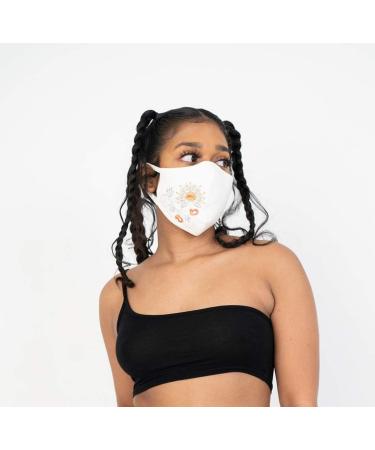 Buy Washable Black Hand-Embroidered Face Masks - 3 Layers 100% Cotton Breathable & Reusable Fashionable Masks | International Shipping - Buy Online on GoSupps.com