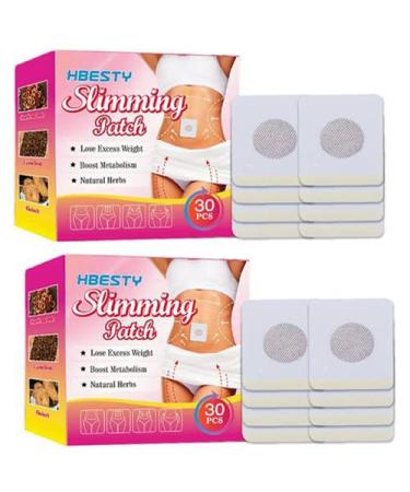 Slim Patch, 2 x 30 pieces Slimming Patches, Slimming Patch, Weight Loss, Anti Cellulite Patch, Slim Fast Slimming Patch for Beer Belly, Quickly Restores a Healthy Body and