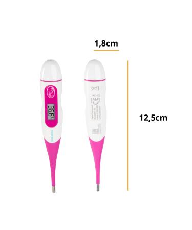 SOLMIRA Digital Thermometer - High Precision Waterproof Axillary/Rectal/Oral for Babies, Children, Adults - Turquoise - Buy Online on GoSupps.com