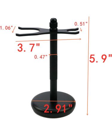 Tsnamay Black 15cm Razor and Brush Stand | Razor Holder & Shaving Brush Stand | Safety Razor Stand Without Logo - International Shipping Available - Buy Online on GoSupps.com