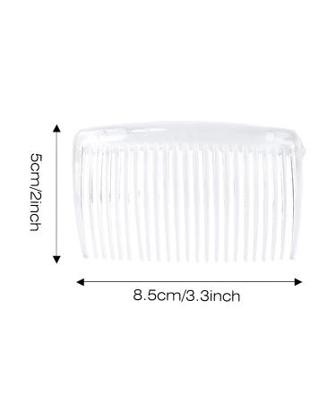 Cinaci French Plastic Hair Combs for Weddings - 23 Teeth Hair Clips DIY Headdress & Bun Holder - Stylish Accessories for Brides & Women - Buy Online on GoSupps.com