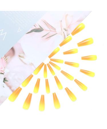 Brishow Coffin Artificial Nails - Long Gradient Ballerina Acrylic Press-On Nails | 24 Pcs for Women & Girls - Buy Online on GoSupps.com