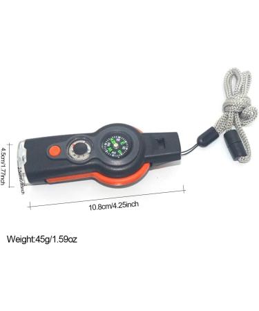 Nlajizty Safety Whistle Emergency with Lanyard - 7 in 1 Survival Multitool for Outdoor Adventures - Buy Online on GoSupps.com
