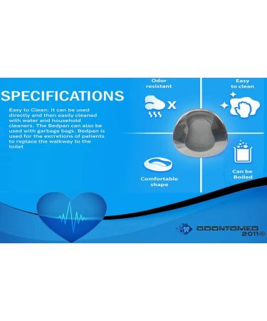 OdontoMed2011 Stainless Steel Bed Pan - Adult Size 14 x 11 3/8 - 1 Count - Buy Online on GoSupps.com