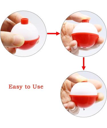 Woozettn 60 Pcs Fishing Float Hard ABS Bobber Bulk Push Button Round Buoy Floats - 1/1.5 Inch - Fishing Tackle Accessories - Buy Online on GoSupps.com