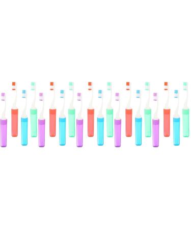 Lalafina 20 STK Travel Fine toothbrush full head toothbrush oral toothbrush 1- articles Huge toothbrush travel-must-haves nylon toothbrush travel accessories pp outside essential trips 1 piece (1 Pack) as shown x 5 pieces