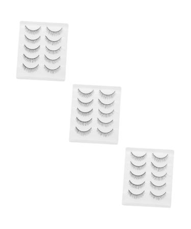 MAGICLULU 15 Pairs Short False Eyelashes Women False Lashes Natural Mascara Chemical Fiber Spool Miss Make up 1 count (Pack of 1) Black 2x3pcs