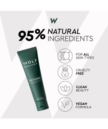 Wolf Project Activated Charcoal Face Wash - Korean Skincare Cleanser for Acne Control, Deep Cleansing, and Hydration - Buy Online on GoSupps.com