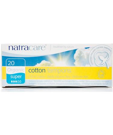 Natracare Organic Cotton Tampons Super 20 Tampons