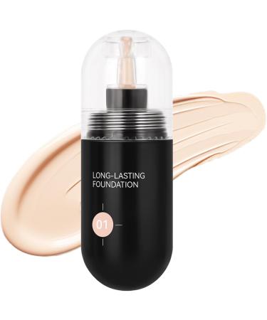  Huxibai Makeup Foundation - Matte Foundation 30ml | Moisturizing Anti-Shine Makeup Base for Skin Types - Buy Online on GoSupps.com