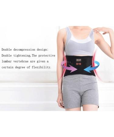 Tiiffy Lumber Brace Belt - Electrical Heating Vibration Massage Back Support for Sciatica & Herniated Disc Pain Relief - 110 cm for Men & Women - Buy Online on GoSupps.com