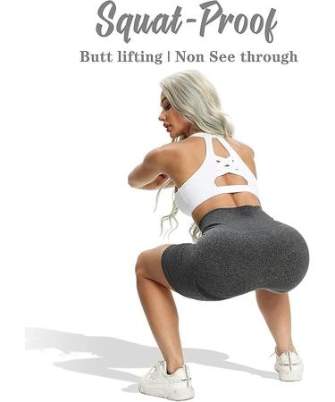 OQQ Women's High Waist 3 Piece Workout Shorts Set | Butt Lifting & Tummy Control | Ruched Booty Yoga Pants | Black Grey Avocado Green - Large - Buy Online on GoSupps.com