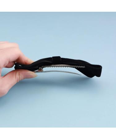 Yheakne Black Velvet Bow Hair Clip | Satin Barrette Headwear for Women & Girls | Winter Hair Accessory Gift - Buy Online on GoSupps.com