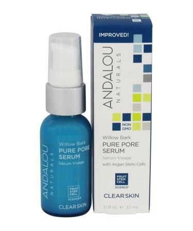 Andalou Naturals Pure Pore Serum Clear Skin Willow Bark 1.1 fl oz (32 ml)