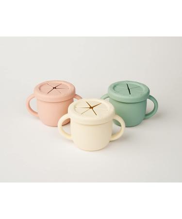 Baby Cub 2-in-1 Toddler Training Snack Cup | Spill-Proof Silicone | BPA-Free | 9oz (Green Tea) - Buy Online on GoSupps.com