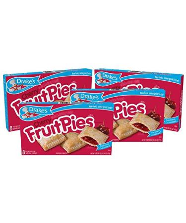 Drake's Cherry Fruit Pies, 32 Individually Wrapped Pies (Pack of 4)