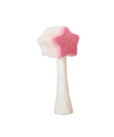 1pc Star Type Silicone Double-sided Multi-purpose Cleansing Brush Maleually Clean Pores Face Brush Facial Cleansing Brushes for Deep Cleansing Gentle Exfoliating Removing Blackhead and Massaging Wash