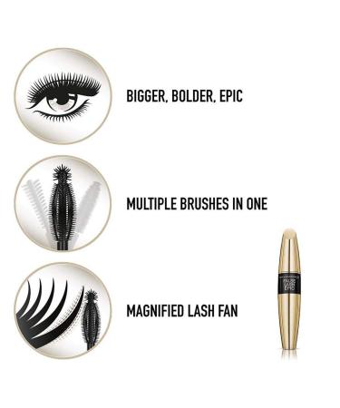 Max False Lash Epic Waterproof Mascara - Volume & Length with Innovative 3 Zone Brush - 13.1 ml - International Shipping Available - Buy Online on GoSupps.com