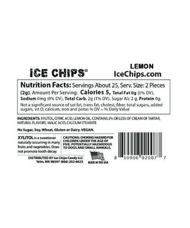 ICE CHIPS Xylitol Candy Tins - Lemon 3 Pack with BAND - 1.76 Ounce (Pack of 3) - Buy Online on GoSupps.com