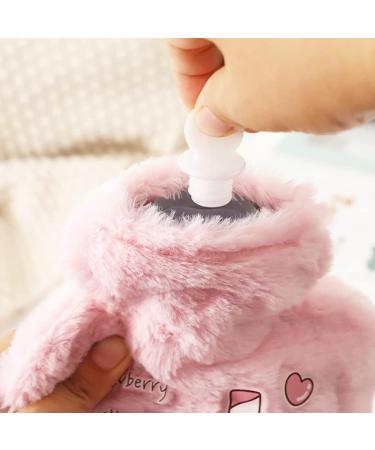 Pink 500ml Cozy Hot Water Bottle with Cover - Perfect for Kids & Winter Relief - Buy Online on GoSupps.com