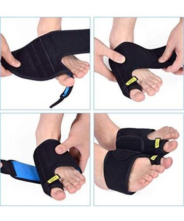 ENPAP Toe Separator Splint Hallux Valgus Straightener - Black (1 Pair) | Large Size - Feet Care for Overlapping Toes - Buy Online on GoSupps.com