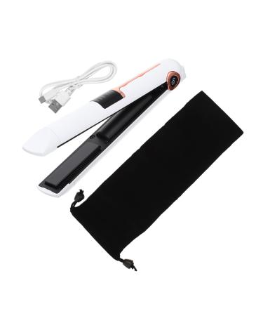 Baluue Curling Iron Hair Straightener Curler Travel Hair Straightener Tools Abs White 21X4X3.5CM White