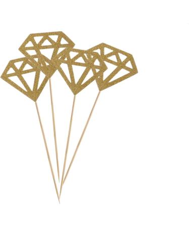 100 Pcs Diamond Cake Topper Diamond Dessert Picks Glitter Wedding Cupcake Picks Diamond Shape Cupcakes Birthday Gold Decor Glitter Cupcake Toppers Insert Card Cup Goldenx2pcs mediumx2pcs - Buy Online on GoSupps.com