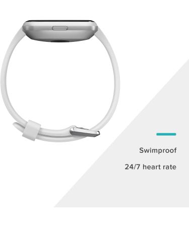 Fitbit Versa Lite White/Silver Aluminum - Track Your Fitness in Style - Buy Online on GoSupps.com