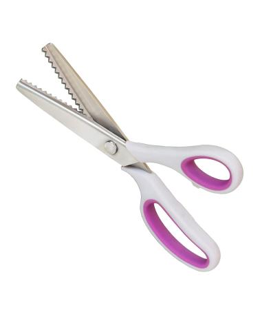 NEJLSD Pinking Shears for Fabric ultra sharp Comfort Grips Dressmaking Pinking  Shears Zig Zag Cut Scissors Sewing Scissors,Professional Handheld  Dressmaking Green